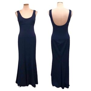 Katie May Lucy Gown Size 8P 8 Petite Navy Blue